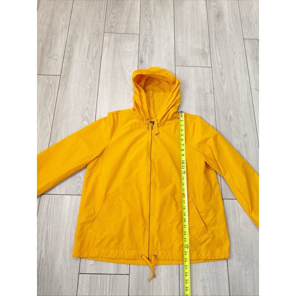 Eileen Fisher Jacket Orange Hooded Zip Windbreaker Organic Cotton Size Large - Picture 8 of 9
